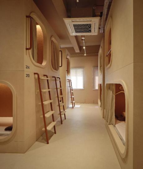 Capsule Bed in Female Room at Gather House On 65 South Bridge Road
